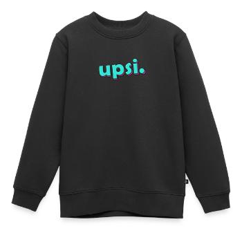 upsi - pop-up retro Style, lustiges T-Shirt - Kinder Premium Organic Sweatshirt - Schwarz - Vorne - AI Model Kid Female (0cm)