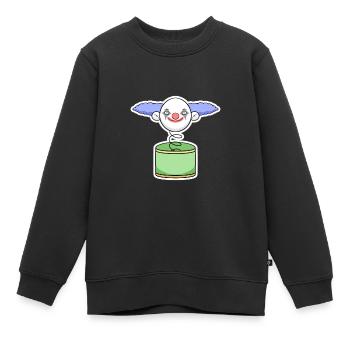 Clown - Kinder Premium Organic Sweatshirt - Schwarz - Vorne - AI Model Kid Female (0cm)