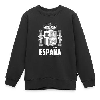 Spanien - Kinder Premium Organic Sweatshirt - Schwarz - Vorne - AI Model Kid Female (0cm)