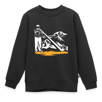 Alphorn Alpen - Kinder Premium Organic Sweatshirt - Schwarz - Vorne - AI Model Kid Female (0cm)