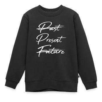 Vergangenheit Gegenwart Zukunft Spirituell Yoga - Kinder Premium Organic Sweatshirt - Schwarz - Vorne - AI Model Kid Female (0cm)