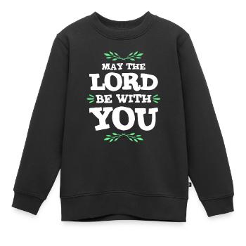 Bible verset foi Jésus - Sweat Premium enfant bio - noir - Devant - AI Model Kid Female (0cm)