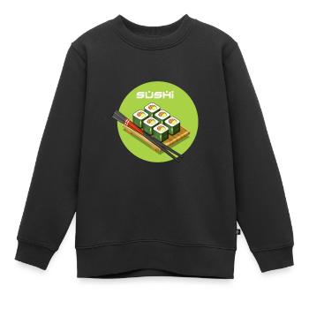 Sushi - Kinder Premium Organic Sweatshirt - Schwarz - Vorne - AI Model Kid Female (0cm)