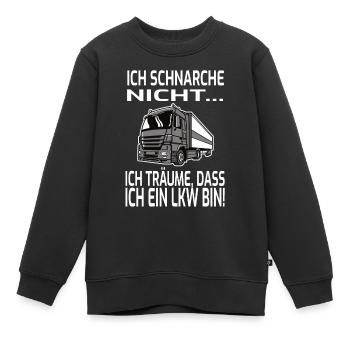 Fernfahrer Trucker Berufskraftfahrer LKW Fahrer - Kinder Premium Organic Sweatshirt - Schwarz - Vorne - AI Model Kid Female (0cm)