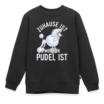 Pudel Hunderasse - Kinder Premium Organic Sweatshirt - Schwarz - Vorne - AI Model Kid Female (0cm)