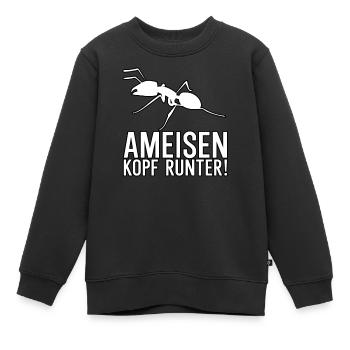 Ameisen Kopf runter - Kinder Premium Organic Sweatshirt - Schwarz - Vorne - AI Model Kid Female (0cm)