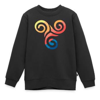Symbole celtique - Sweat Premium enfant bio - noir - Devant - AI Model Kid Female (0cm)