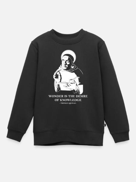 Der Wunsch nach Wissen Katholische Philosophie - Kinder Premium Organic Sweatshirt - Schwarz