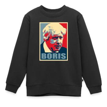 Boris Johnson Prime Minister of UK - Boris Johnson - Kids Premium Organic Sweatshirt - black - Front - AI Model Kid Female (0cm)