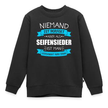 Seifen Selbst Machen Seifenherstellung Seife - Kinder Premium Organic Sweatshirt - Schwarz - Vorne - AI Model Kid Female (0cm)