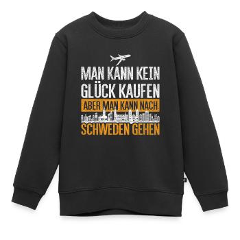 Schweden - Kinder Premium Organic Sweatshirt - Schwarz - Vorne - AI Model Kid Female (0cm)
