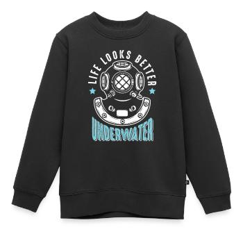 Plongée Plongée Apnée Plongée - Sweat Premium enfant bio - noir - Devant - AI Model Kid Female (0cm)