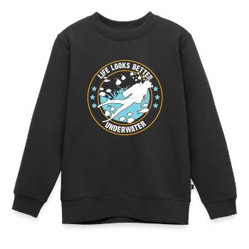 Scuba diving scuba dive diver - Kids Premium Organic Sweatshirt - black - Front - AI Model Kid Female (0cm)