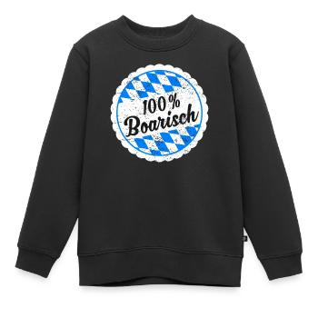 Bayern Bayerisch 100% Boarisch Geschenk - Kinder Premium Organic Sweatshirt - Schwarz - Vorne - AI Model Kid Female (0cm)
