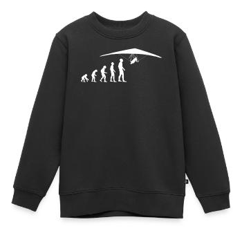 Drachenfliegen Drachenflieger Evolution Lustig - Kinder Premium Organic Sweatshirt - Schwarz - Vorne - AI Model Kid Female (0cm)