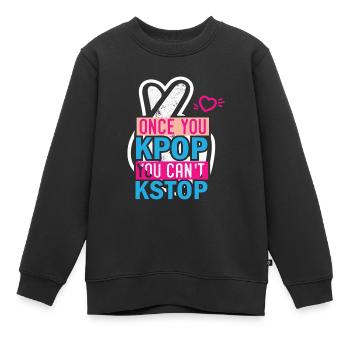 K-pop K-Pop Kleidung k-pop Musik K-pop - Kinder Premium Organic Sweatshirt - Schwarz - Vorne - AI Model Kid Female (0cm)