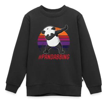 Panda Dabbing panda Pandabär Panda Baby - Kinder Premium Organic Sweatshirt - Schwarz - Vorne - AI Model Kid Female (0cm)