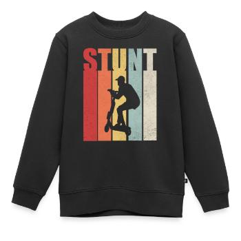 Stunt scooter scooter scooter rider gift - Kids Premium Organic Sweatshirt - black - Front - AI Model Kid Female (0cm)
