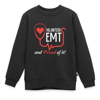 Freiwilliger Rettungsassistent für Rettungssanitäter bei EMT EMS - Kinder Premium Organic Sweatshirt - Schwarz - Vorne - AI Model Kid Female (0cm)