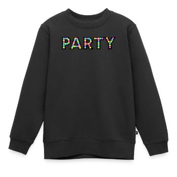 Party - Kinder Premium Organic Sweatshirt - Schwarz - Vorne - AI Model Kid Female (0cm)