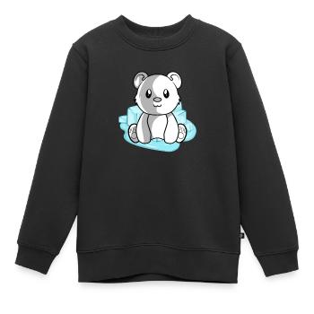 Ours polaire ours polaire - Sweat Premium enfant bio - noir - Devant - AI Model Kid Female (0cm)