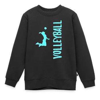 Cadeau d'équipe de jeu de sport de volley-ball - Sweat Premium enfant bio - noir - Devant - AI Model Kid Female (0cm)