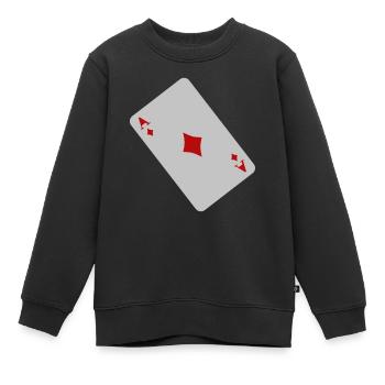 Karo As - Sweat Premium enfant bio - noir - Devant - AI Model Kid Female (0cm)