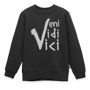 VENI VIDI VICI - Kinder Premium Organic Sweatshirt - Schwarz - Vorne - AI Model Kid Female (0cm)