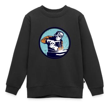 Welder - Kids Premium Organic Sweatshirt - black - Front - AI Model Kid Female (0cm)
