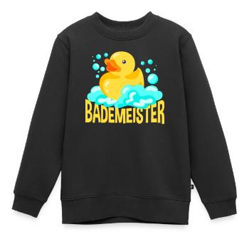 Bademeister - Kinder Premium Organic Sweatshirt - Schwarz - Vorne - AI Model Kid Female (0cm)