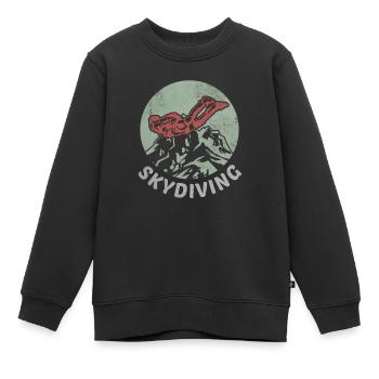 Skydiving Skydiver Skydiver Skydiver Aviation - Kids Premium Organic Sweatshirt - black - Front - AI Model Kid Female (0cm)