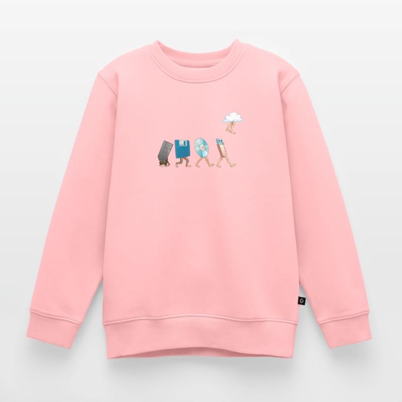 Computer engineering software floppy disk USB cloud Kids Premium Organic Sweatshirt