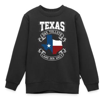 Texas - Kinder Premium Organic Sweatshirt - Schwarz - Vorne - AI Model Kid Female (0cm)