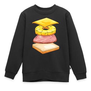 Hawaï Toast - Sweat Premium enfant bio - noir - Devant - AI Model Kid Female (0cm)