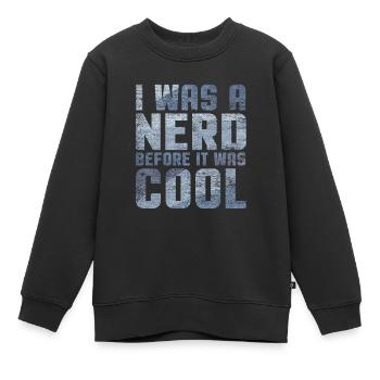 Cool nerd - Sweat Premium enfant bio - noir - Devant - AI Model Kid Female (0cm)