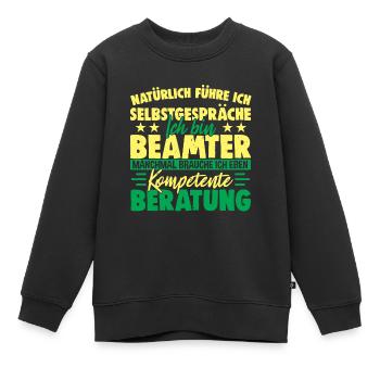 Kompetenter Beamter Lustig Für Beamte - Kinder Premium Organic Sweatshirt - Schwarz - Vorne - AI Model Kid Female (0cm)