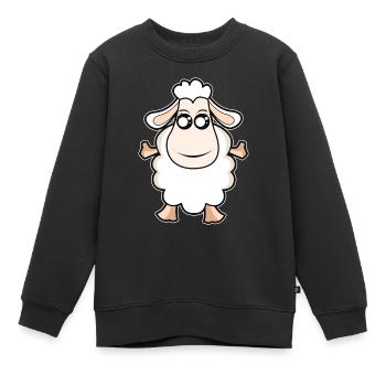 Sheep Funny - Kids Premium Organic Sweatshirt - black - Front - AI Model Kid Female (0cm)