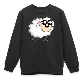 Schaf Comic Cartoon - Kinder Premium Organic Sweatshirt - Schwarz - Vorne - AI Model Kid Female (0cm)