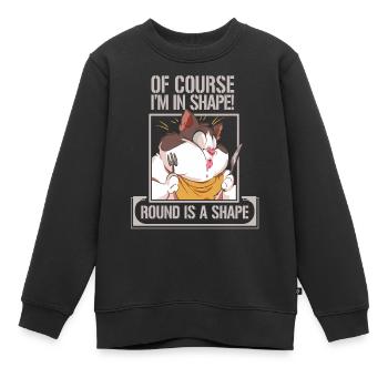 Fat cat meme jokes chubby weird - Kids Premium Organic Sweatshirt - black - Front - AI Model Kid Female (0cm)