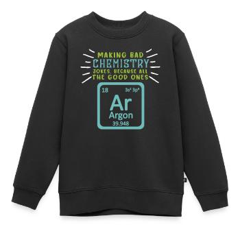 Symbole chimique de l'argon - professeur de chimie - Sweat Premium enfant bio - noir - Devant - AI Model Kid Female (0cm)