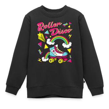 Discothèque à rouleaux - Sweat Premium enfant bio - noir - Devant - AI Model Kid Female (0cm)
