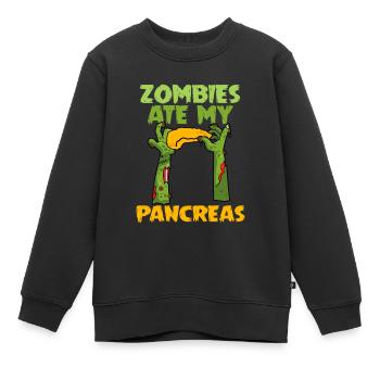 Zombies Ate My Pancreas Type 1 Diabetes Awareness - Kinder Premium Organic Sweatshirt - Schwarz - Vorne - AI Model Kid Female (0cm)