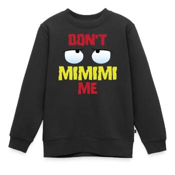 Drôles de phrases mimimi - Sweat Premium enfant bio - noir - Devant - AI Model Kid Female (0cm)