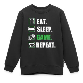 Cadeau d'anniversaire de joueur - Sweat Premium enfant bio - noir - Devant - AI Model Kid Female (0cm)