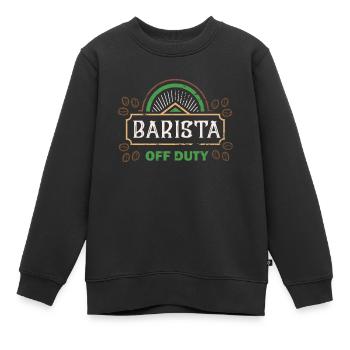 Barista Of Duty - Barista - Sweat Premium enfant bio - noir - Devant - AI Model Kid Female (0cm)