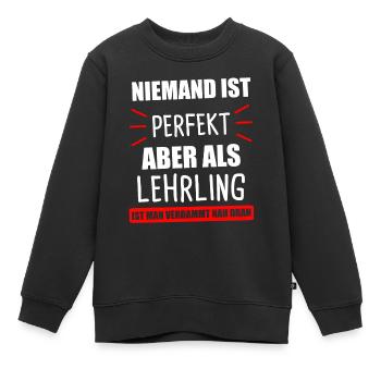 Lehrling Ausbildung Azubi Elektriker Geschenk - Kinder Premium Organic Sweatshirt - Schwarz - Vorne - AI Model Kid Female (0cm)