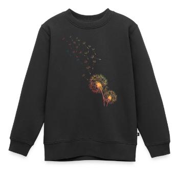 Pissenlit, pissenlit, pelote d'herbe - Sweat Premium enfant bio - noir - Devant - AI Model Kid Female (0cm)