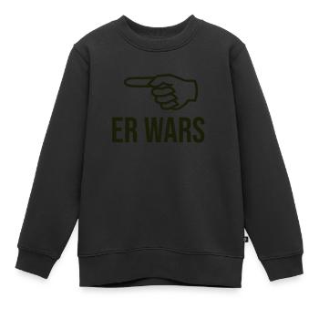 Er wars - Kinder Premium Organic Sweatshirt - Schwarz - Vorne - AI Model Kid Female (0cm)