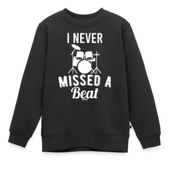 Musiker trommeln Schlagzeug - Kinder Premium Organic Sweatshirt - Schwarz - Vorne - AI Model Kid Female (0cm)