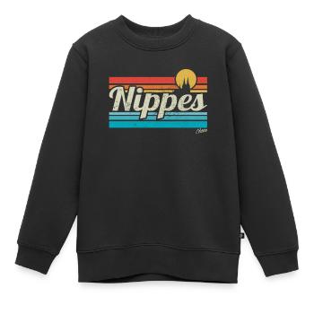 Nippes Veedel Köln Viertel Retro Vintage Surfer - Kinder Premium Organic Sweatshirt - Schwarz - Vorne - AI Model Kid Female (0cm)
